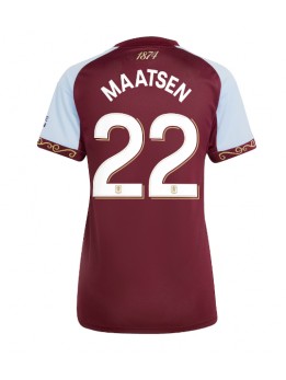 Billige Aston Villa Ian Maatsen #22 Hjemmedrakt Dame 2025-26 Kortermet